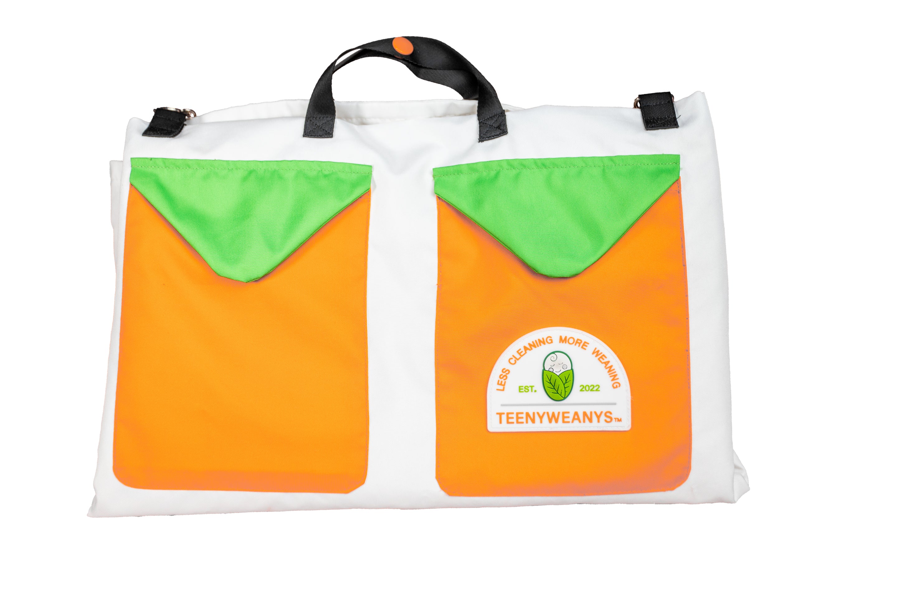TEENYWEANYS: Stylish Bag, Food Catcher, and Foldable Waterproof Baby Grab Mat